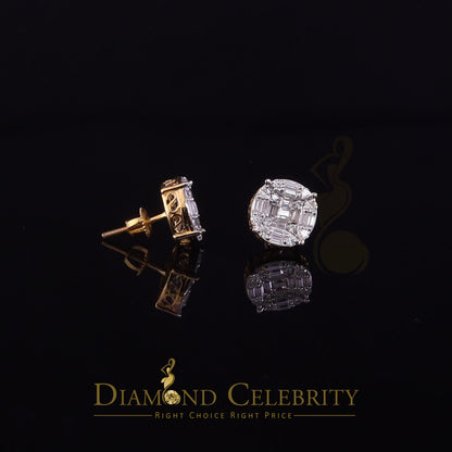 DiamondCelebritees Bugget Earrings 10k Real Yellow Gold 1.50ct Vvs 'D' Color Genuine Moissanite