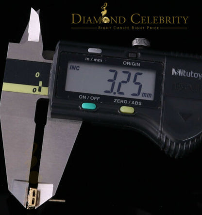 DiamondCelebritees 0.05ct Diamond 925 Sterling Silver Yellow Stud Women's & Men's Square Earrings