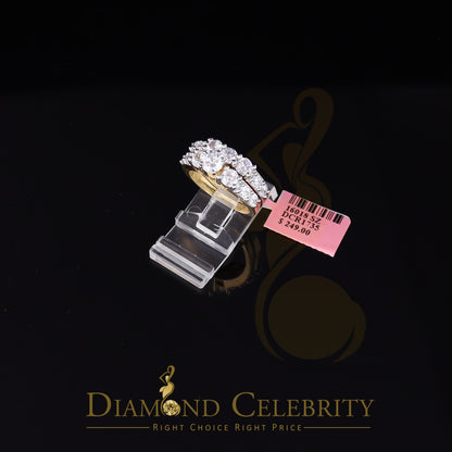 DiamondCelebritees 925 Women's 4.82ct Cubic Zirconia Yellow Silver Bridal Fashion Ring Sz 7