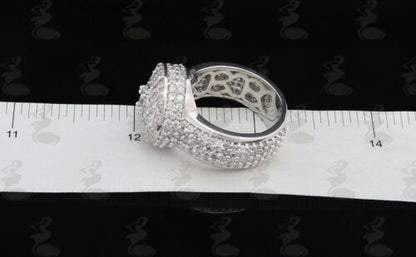 DiamondCelebritees 925 Sterling Silver 9.00ct White Cubic Zirconia Womens Engagement Ring Size 9