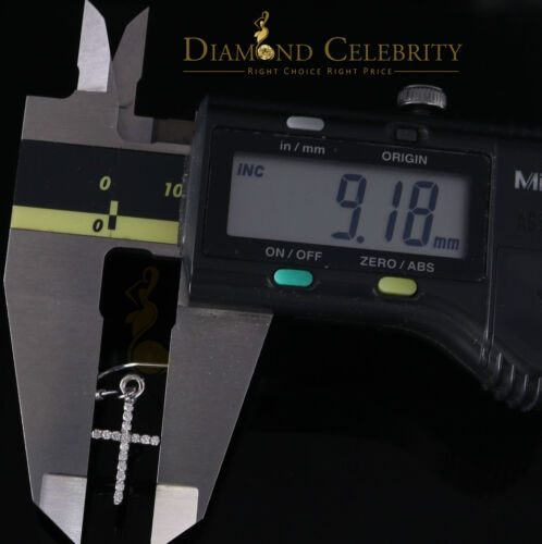 DiamondCelebritees  White 0.40ct Sterling 925 Silver Hip Hop Cross Dangling Women's & Men's Earring