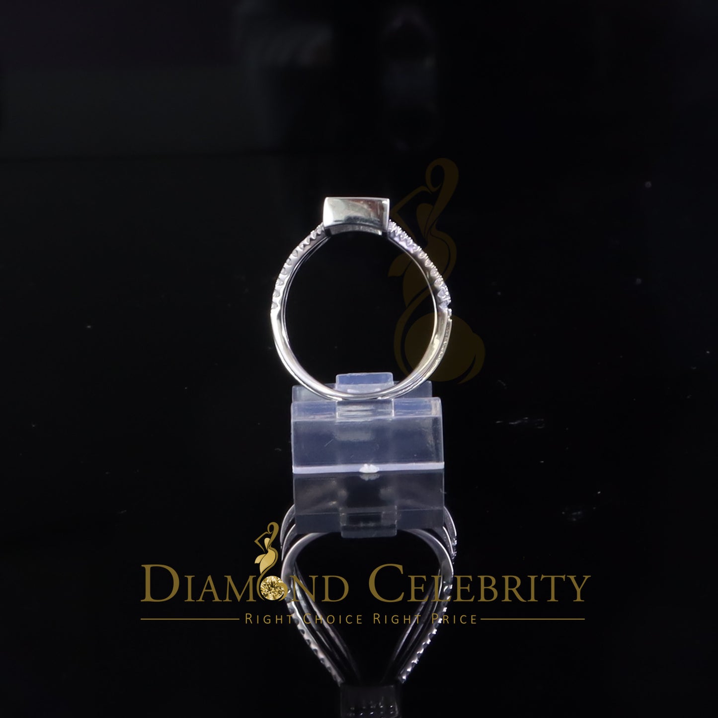 DiamondCelebritees 925 Sterling 1.50ct Cubic Zirconia White Silver Cocktail Womens Ring Size 6.