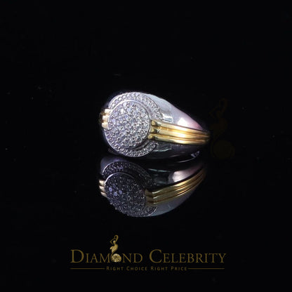 DiamondCelebritees Silver Sterling White 0.65ct Cubic Zirconia Round Wide Band Men Ring Big SZ 11