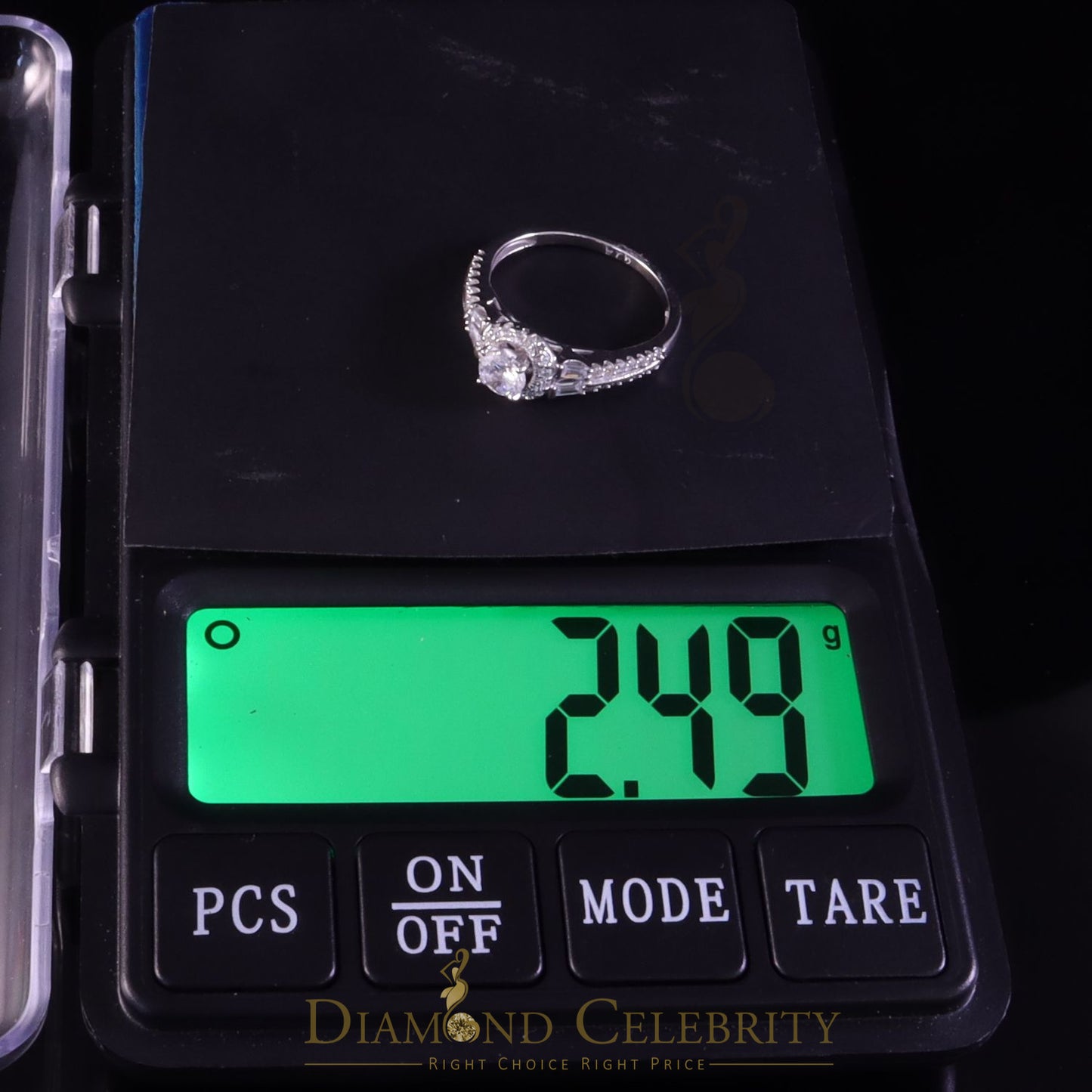 DiamondCelebritees 1.75ct Cubic Zirconia White Sterling Silver Men's/ Women Engagement Rings Size 7.5