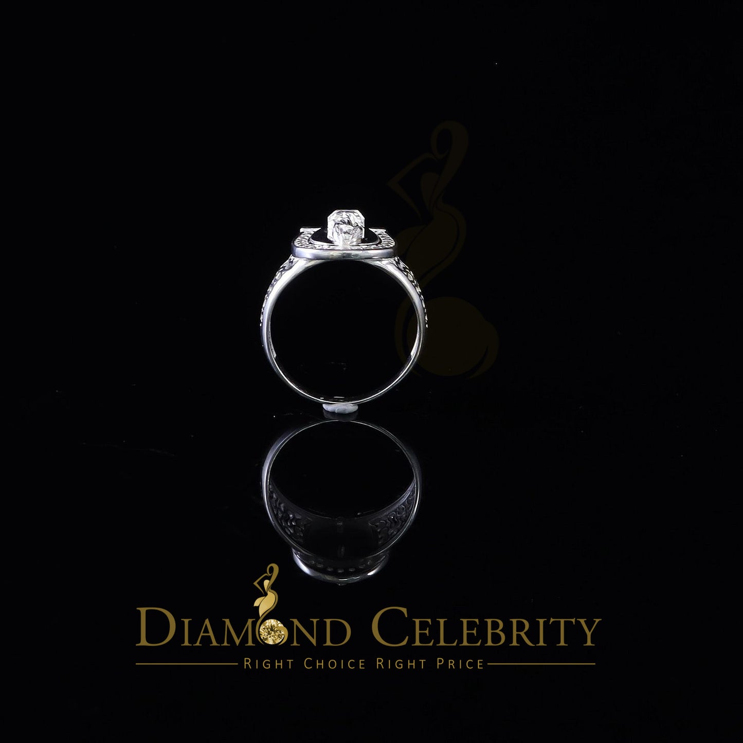 DiamondCelebritees White Virgin Merry CZ 925 Sterling Silver Horse Shoe Shape Women's Religious Ring SZ 8.5