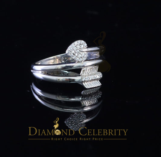 DiamondCelebritees 0.59ct Cubic Zirconia 925SterlingWhiteSilver Arrow Womens/Men's Ring Size 8