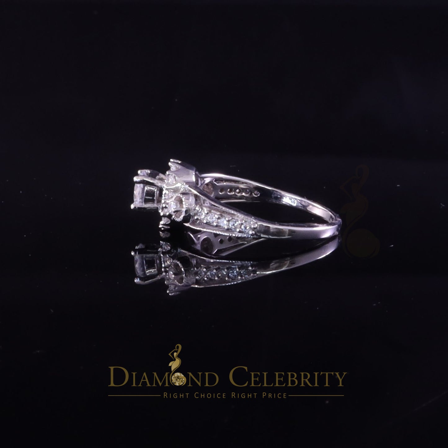 DiamondCelebritees 1.31ct Cubic Zirconia 925 White Sterling Silver Women Engagement Rings Size 7