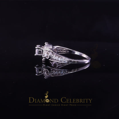 DiamondCelebritees 1.31ct Cubic Zirconia 925 White Sterling Silver Women Engagement Rings Size 7