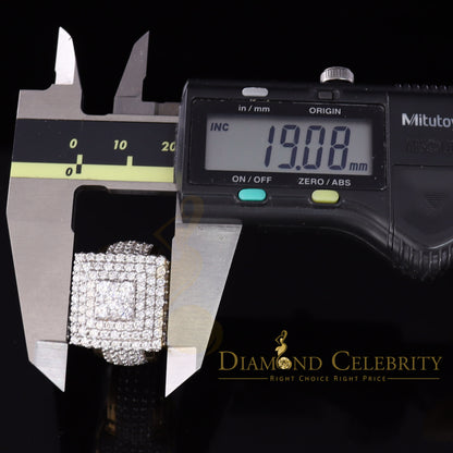 DiamondCelebritees 925 Sterling Yellow Silver 14.0ct Cubic Zirconia Square Womens Gifts Ring Size 8