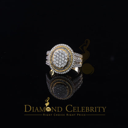 DiamondCelebritees 925 Silver Yellow Cubic Zirconia 5.0ct Oval Engagement Women's Ring Size 7.5