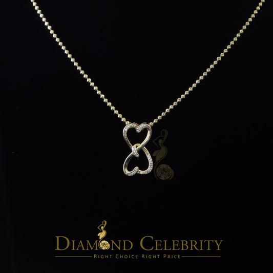 DiamondCelebritees 925 Sterling Yellow Silver Heart Fashion Pendant with 0.00ct Cubic Zirconia