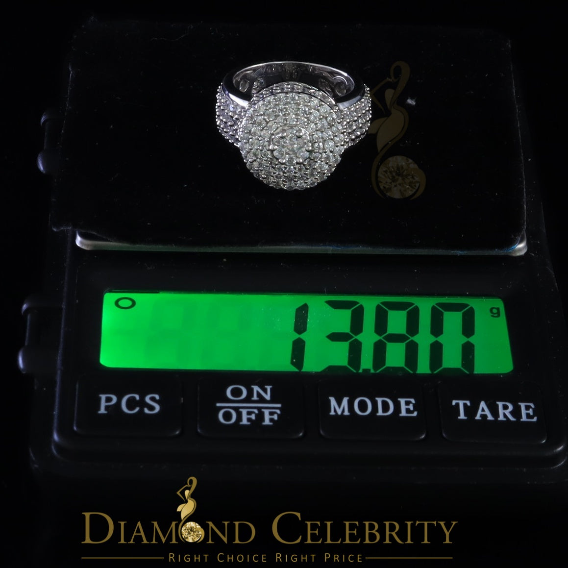 DiamondCelebritees 925 Sterling Silver 9.00ct White Cubic Zirconia Womens Engagement Ring Size 9