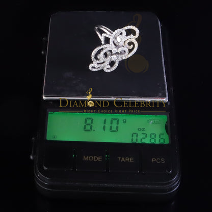 DiamondCelebritees 2.50 ct Cubic Zirconia 925 White Silver Cocktail Flower Womens Ring Size 8.5