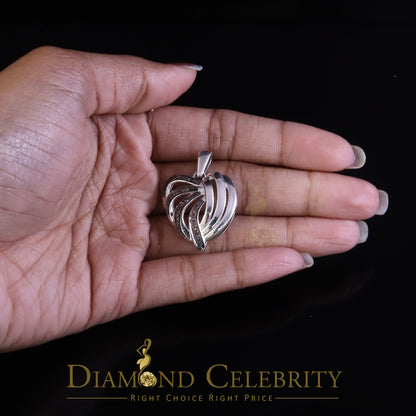 DiamondCelebritees White Heart Shape looking 925 Sterling Silver Pendant 0.22ct Cubic Zirconia