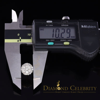 DiamondCelebritees 10K Real Yellow Gold w/Real 1.66 CT Diamond Men's/Women's Stud Earring