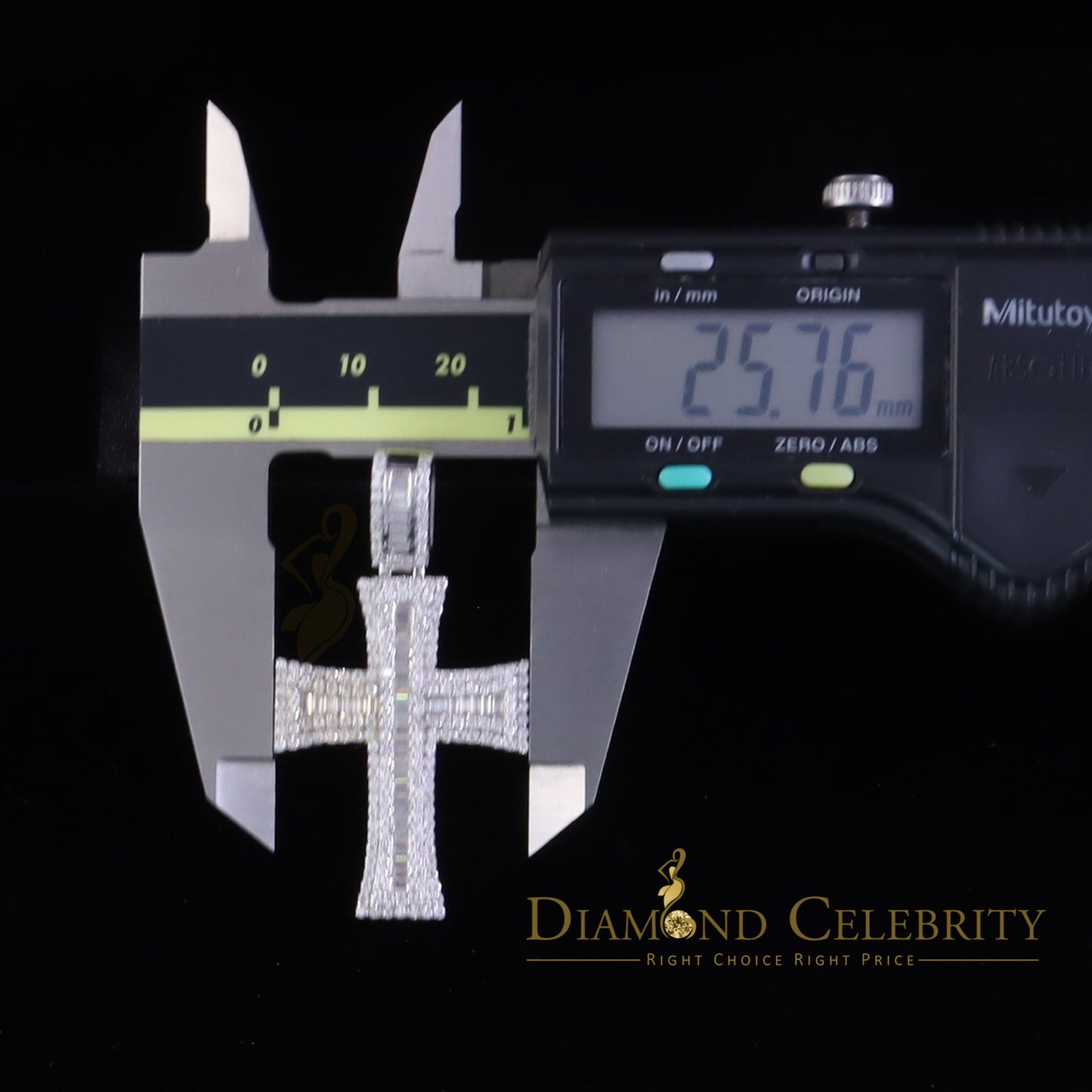 Diamondcelebritees  925 White Sterling Silver 2.25ct VVS D Clr. Moissanite Cross Pendant for Women's