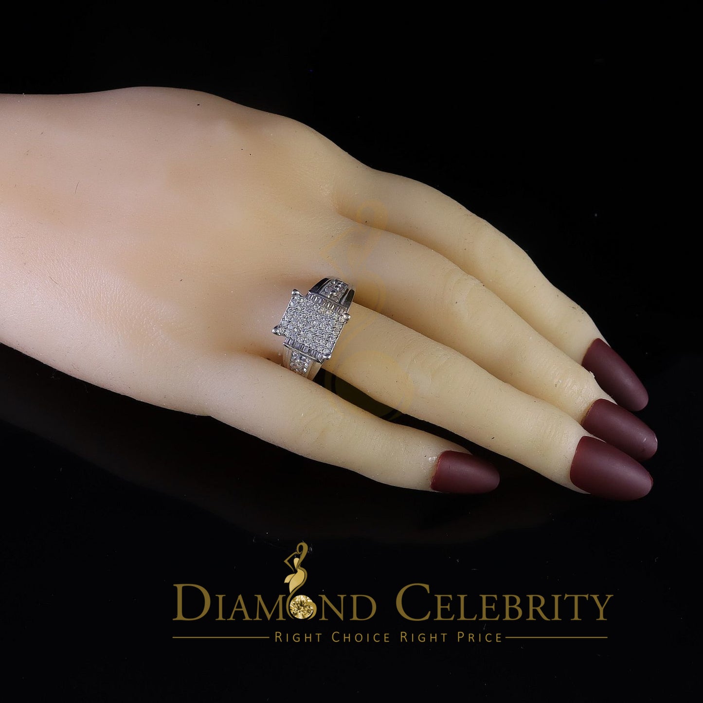 DiamondCelebritees 925 White 2.08ct Cubic Zirconia Silver Cinderella Engagement Women's Ring Size 8