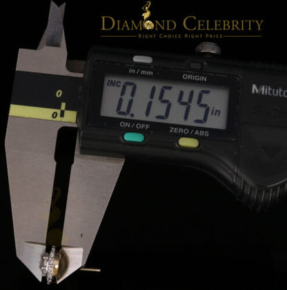 DiamondCelebritees  925 Yellow Silver 1.96ct Cubic Zirconia Women's & Men's Hip Hop Round Earrings