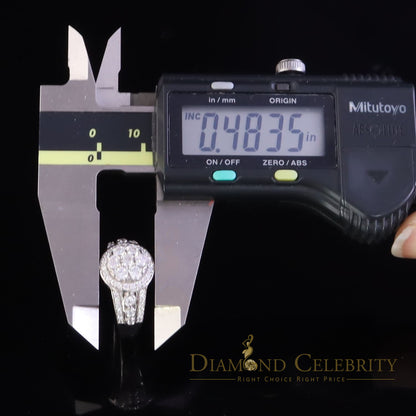 DiamondCelebritees 925 White Silver 2.10ct Cubic Zirconia Round Engagement For Women's Ring Size 07