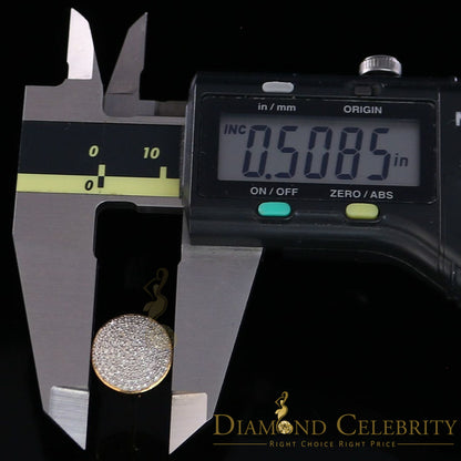 DiamondCelebritees 925 Sterling Silver Yellow Hip Hop 0.66ct Diamond Men's/ Women's Stud Earrings