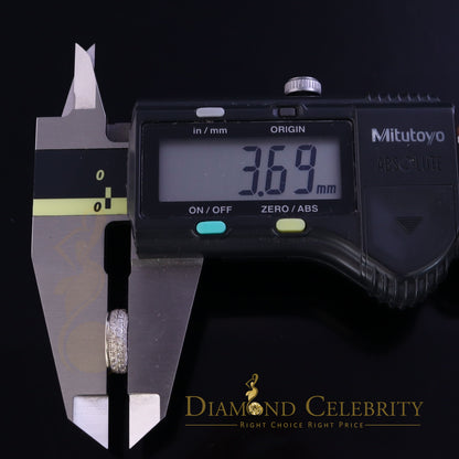 DiamondCelebritees  925 Sterling White Silver 2.50ct Cubic Zirconia Round Screw Back Stud Earrings