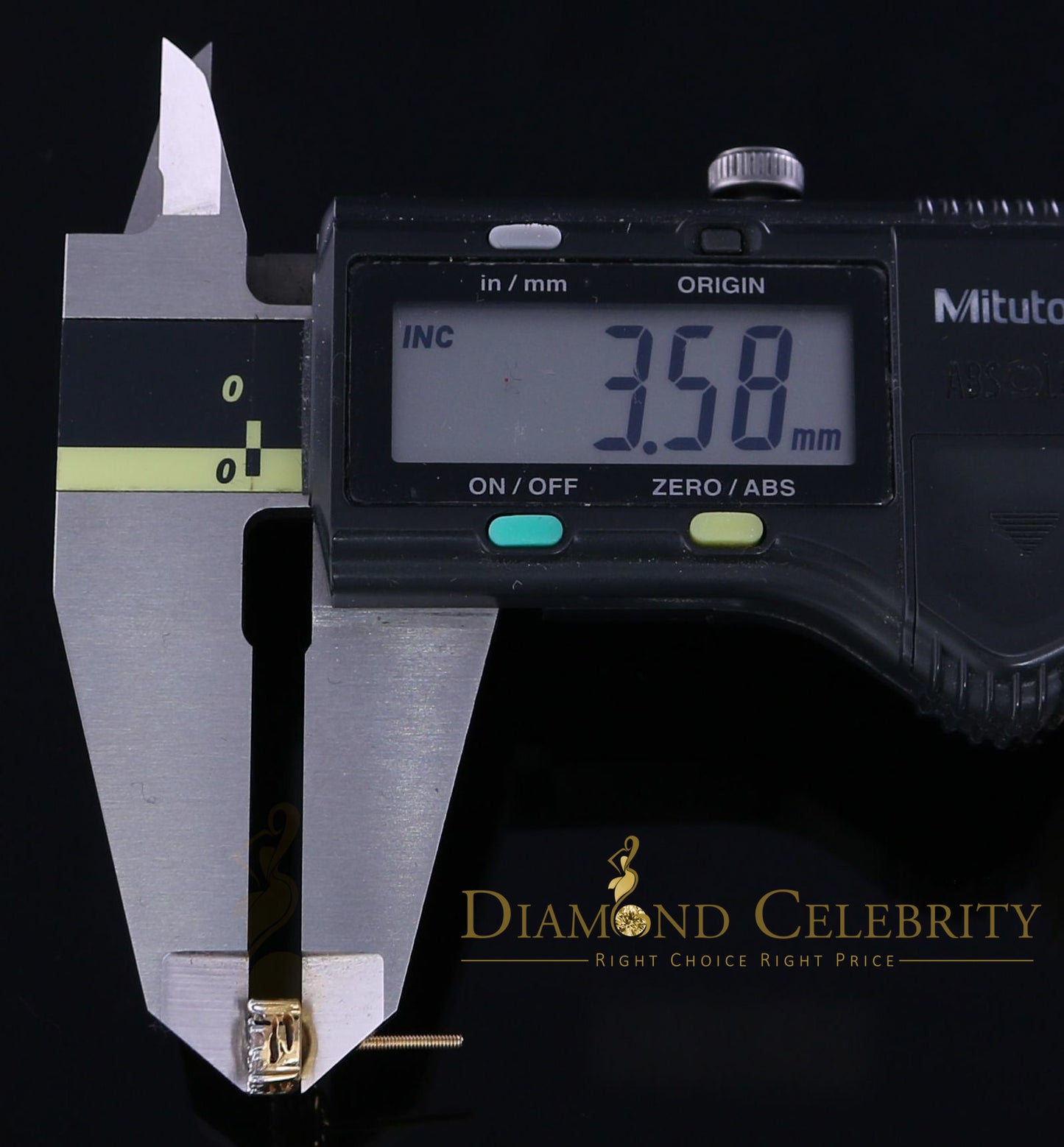 DiamondCelebritees 0.50CT Real Diamond 10K Real Yellow Gold Men's/Women's Stud Round Earring