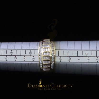 DiamondCelebritees 925 Yellow 1.75ct Cubic Zirconia Silver Men's Adjustable Ring From SZ 9 to 11