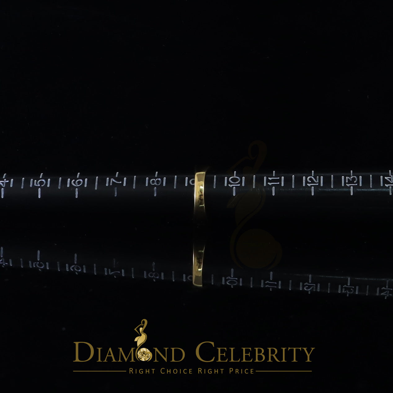 DiamondCelebritees Men's 0.30ct Cubic Zirconia Yellow Silver Heavy Look Round Ring SZ 9