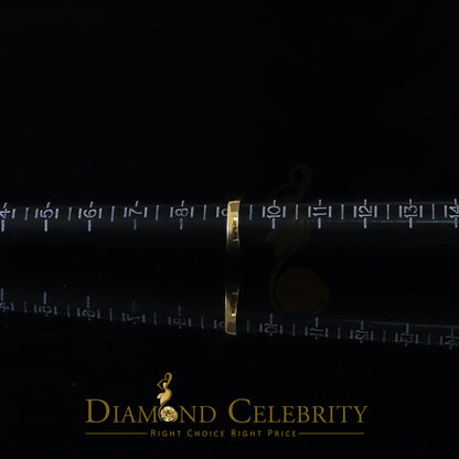 DiamondCelebritees Men's 0.30ct Cubic Zirconia Yellow Silver Heavy Look Round Ring SZ 9