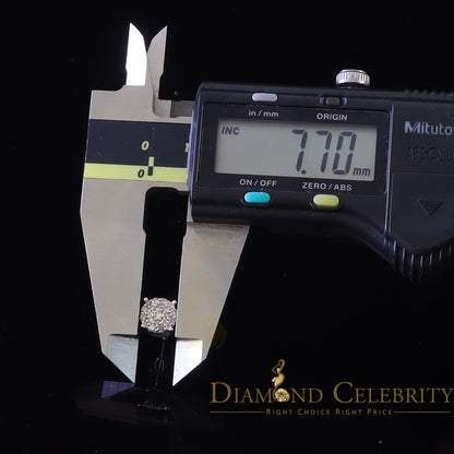 DiamondCelebritees 10K Real White Gold Real Diamond 0.60CT Men's/Women's Stud Round Earring