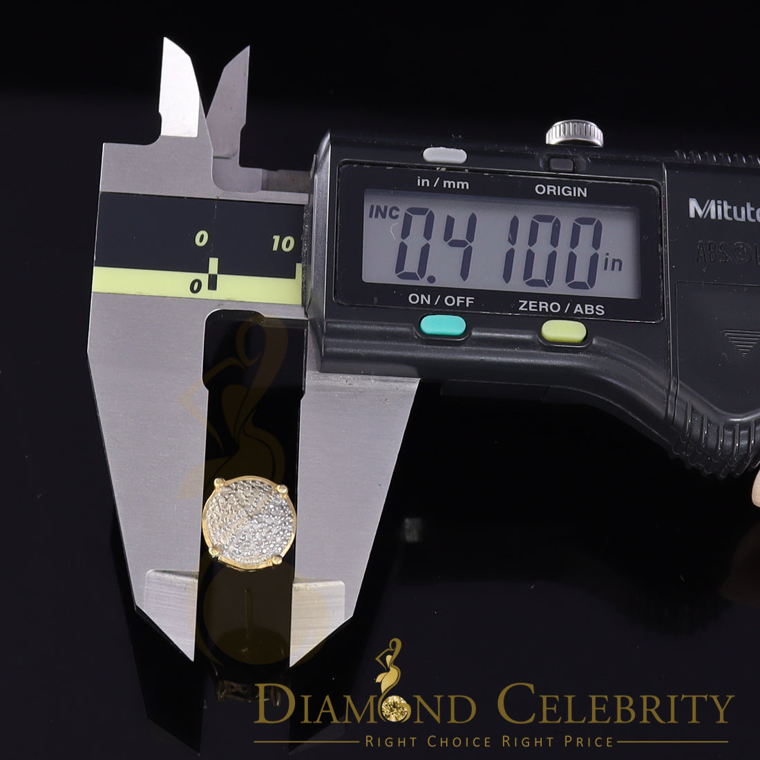 DiamondCelebritees 0.25ct Diamond 925 Sterling Silver Yellow For Men's/Women's Stud Round Earrings