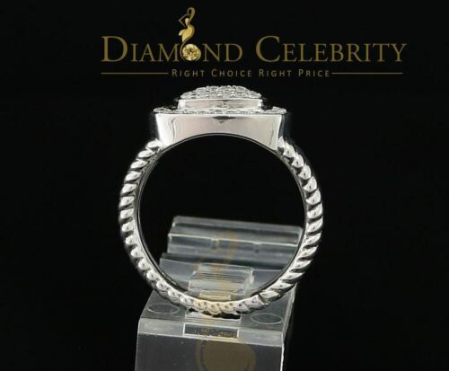 DiamondCelebritees 1.33ct White Silver Square Cubic Zirconia Womens Adjustable Ring From SZ 8 to 10