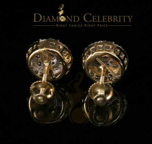 DiamondCelebritees  925 Yellow Sterling Silver 1.86ct Cubic Zirconia Round Women's Stud Earrings