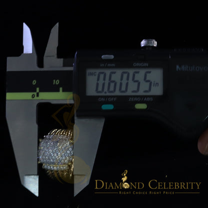 DiamondCelebritees 925 Silver Yellow 1.94ct Cubic Zirconia Adjustable Men's Ring From SZ 8 to 10
