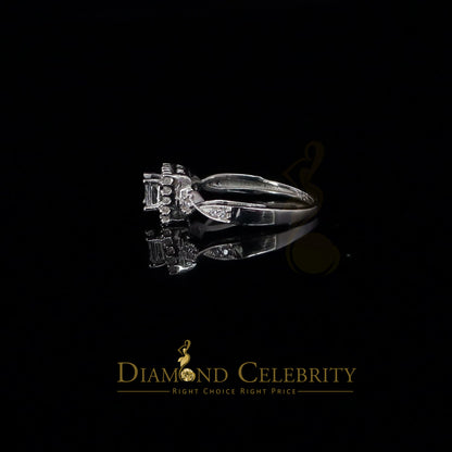 DiamondCelebritees 925 Silver White 0.75ct Square Shape Engagement CZ Women's Ring Size 7