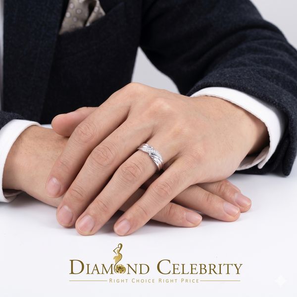 DiamondCelebritees 0.10ct White 925 Sterling Silver Shiny Cubic Zircon Promise Women Ring Size 6.5