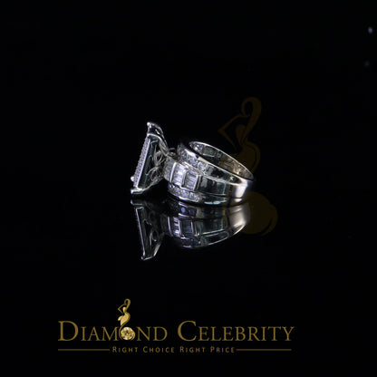 DiamondCelebritees 5.82ct Cubic Zirconia Cinderella 925 Silver White Engagement Women's Ring size 7