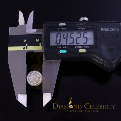 DiamondCelebritees  925 Sterling White Silver 2.50ct Cubic Zirconia Round Screw Back Stud Earrings