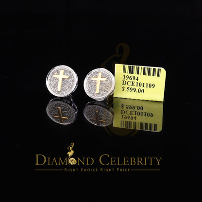 DiamondCelebritees 0.33ct Diamond 925 Sterling Silver White Round Earrings For Ladies & Gent's