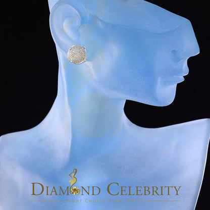 DiamondCelebritees 0.25ct Diamond 925 Sterling Silver White For Men & Women Stud Round Earrings