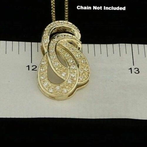 DiamondCelebritees Promising Yellow Sterling Silver Charm FASHION Pendant 0.28ct Cubic Zirconia