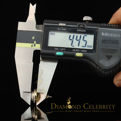 DiamondCelebritees Aretes Para Hombre Square 925 Yellow Silver 0.33ct Diamond Women & Men Earrings