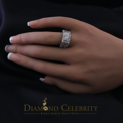 DiamondCelebritees 925 Sterling White 5.00ct Cubic Zirconia Silver Wedding Fashion Womens Ring SZ 7