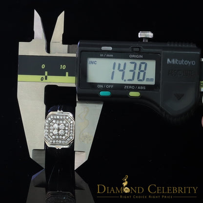 DiamondCelebritees Men's 925 Sterling White Silver Octagon 1.50ct Cubic Zirconia Ring Size 12