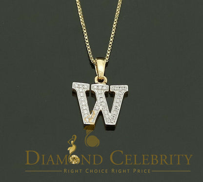 DiamondCelebritees Attractive Sterling SilverAll Alphabet Letter Yellow Pendant with Cubic Zirconia