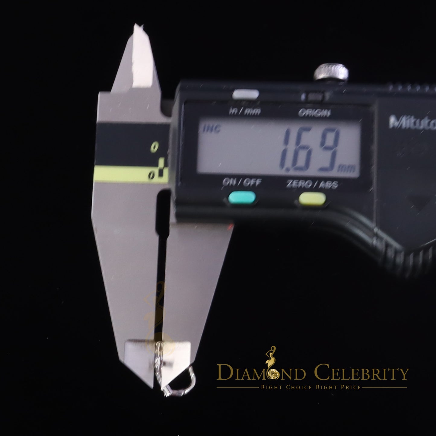 Diamondcelebritees 925 Silver Round Shape White Hip Hop Cross Stud Earrings 22 Moissanite for Women