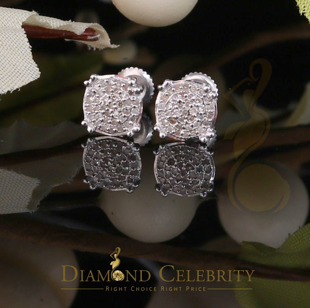 DiamondCelebritees 0.15ct Round Diamond 925 Sterling Silver White For Men's / Women's Earrings