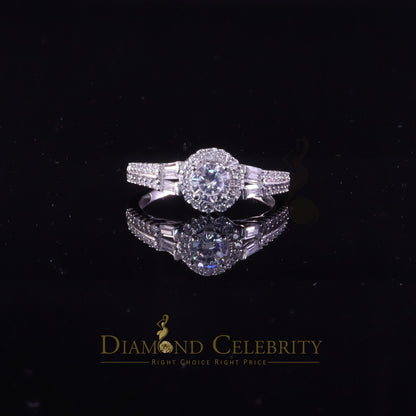 DiamondCelebritees 1.75ct Cubic Zirconia White Sterling Silver Men's/ Women Engagement Rings Size 7.5
