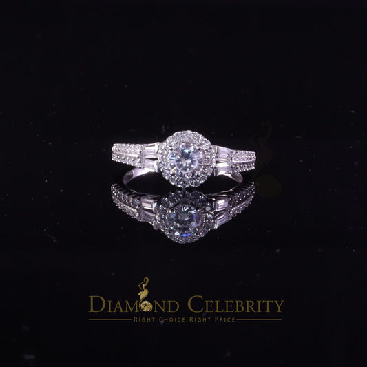 DiamondCelebritees 1.75ct Cubic Zirconia White Sterling Silver Men's/ Women Engagement Rings Size 7.5