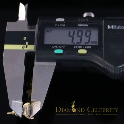DiamondCelebritees 0.20ct Diamond Collection Yellow 925 Sterling Silver Women & Men Square Earrings